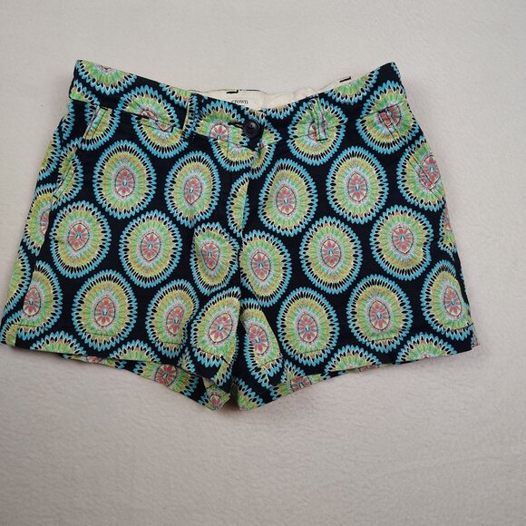 crown & ivy Pants - Crown & Ivy Womens 6P Petite Blue Multi Colored Summer Chino Shorts